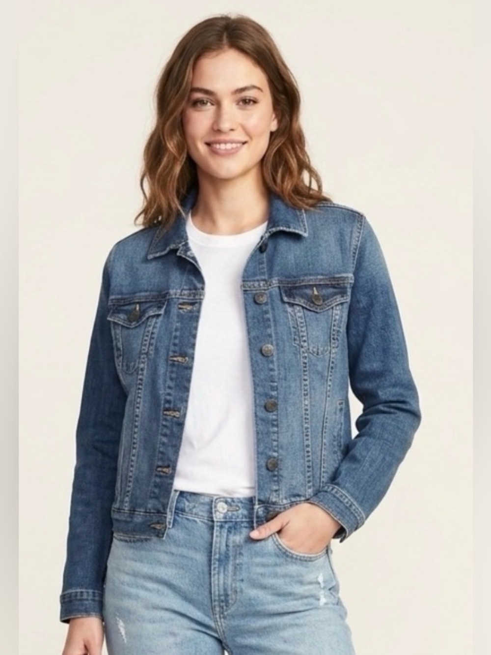 GAP Dark Blue Denim Jean Jacket lightweight spring jacket womens size x’s
